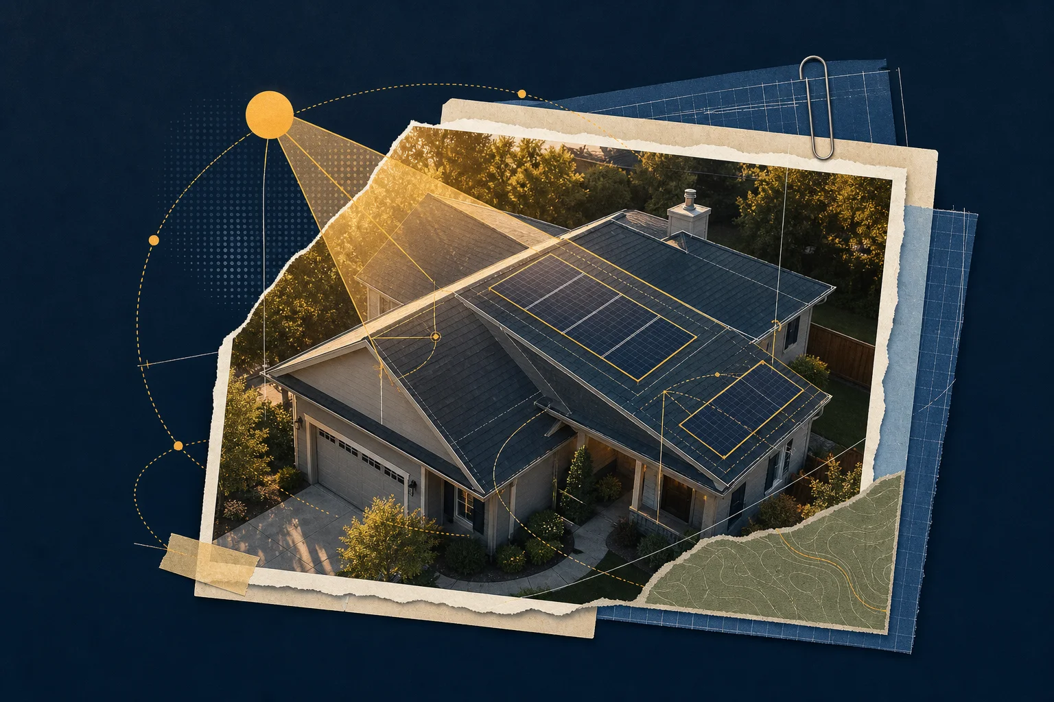 An illustrative home and solar planning dossier